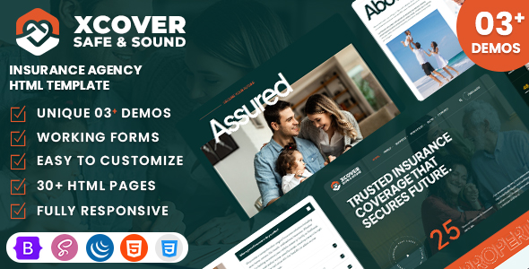 Xcover - Insurance Agency WordPress Theme
